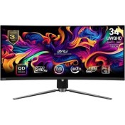 Resim Msı 34 Qd OLED Mpg 341CQPX 0.03MS 240HZ Hdmı-Dp Kavıslı Gamıng Monitör 3440X1440 