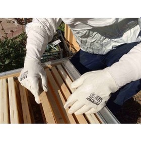 Resim Sedef Beekeeping Arıcı Mont Maske + Arıcı Uzun Eldiven Kıyafet Set L 