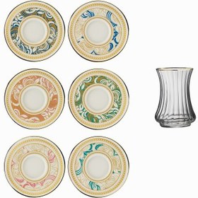 Resim Sandro Moreno 1453 Şal Optik 12 Parça 6 Kişilik Çay Seti 110 ml 