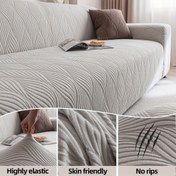 Resim Yüksek Esneklikli Düz Renk Kanepe Kılıfı, Jakarlı Kumaş, Kaymaz Koltuk Yastık Kılıfı, Makinede Yıkanabilir, Basit Modern Tarz, 1/2/3/4 Kişilik Kanepler İçin Uygun, Oturma Odası Ev Dekoru 