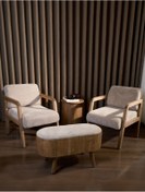 Resim Aberteka Bohem Çay Seti Koltuk Takımı İki Berjer + Sandıklı Puf (Bench) + Yan Sehpa (Sandıklı) 