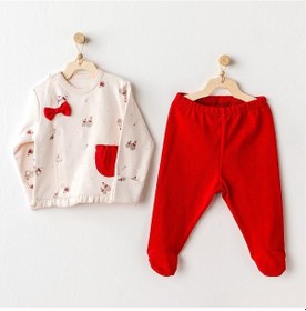 Resim Andywawa Penguin Bebek Zıbın Takım Ac25345 Ekru 