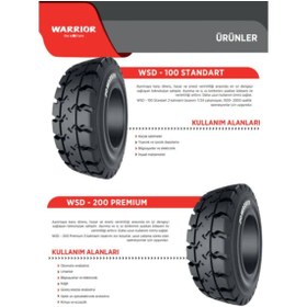 Resim warrior 6.50-10 WSD Standart Segmanlı Dolgu Forklift Lastiği 
