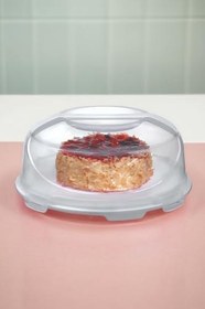 Resim Kek Fanusu & Pasta Fanusu Kilitli Kapaklı Kek Fanusu 7 Litre Krem Krem 