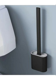 Resim Bükülebilir Silikon Tuvalet Wc Fırçası – Siyah 