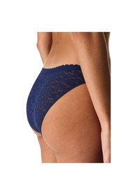 Resim Penti Lacivert Easy Lace Dantel V Model Slip Külot 