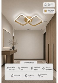 Resim Tilya Led Plafonyer Avize Beyaz Işık Eskitme 