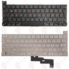Resim Macbook Pro Uyumlu Retina13 M1 2020 Klavye Tuş Takımı Tuş Seti Siyah Türkçe 