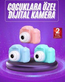 Resim teknodayım Dijital Fotoğraf Makinesi Çocuk Mini 1080p HD Kaliteli Renkli 