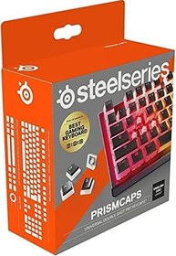 Resim SteelSeries PrismCaps - Çift Taraflı Tuş Seti, "Puding" Görünümlü, Tüm Standart Mekanik Klavyeler ile Uyumluluk - MX Darbe - Siyah 