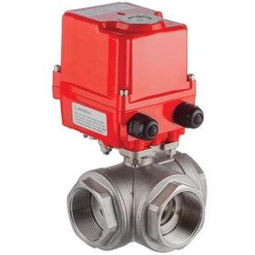 Resim TORK EAV 904 Serisi Elektrik Aktüatörlü 3/2 Yollu Paslanmaz Gövdeli Küresel Vanalar 