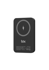 Resim Bix PB112 10000 mAh 15 W Kablosuz Şarj Destekli Powerbank Siyah 