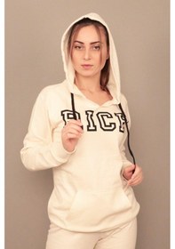 Resim Rich Kadın Baskılı Kapüşonlu Sweatshirt Çok Renkli 