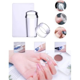 Resim Tırnak Baskı Aparatı Silikon Başlıklı Transfer French Baskı Aparatı 