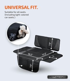 Resim LIONSTRONG Küçük Siyah Çocuk Koltuğu Altlığı, Su Geçirmez Polyester, ISOFIX Uyumlu, Alman Üretimi 