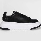 Resim Lufian Adel Siyah Hakiki Deri Kadın Sneaker Ayakkabı 121230017 Siyah 