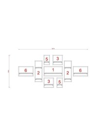 Resim Rafkestir Milano Raf Seti - Model 9 Bambu ( Mat ) 