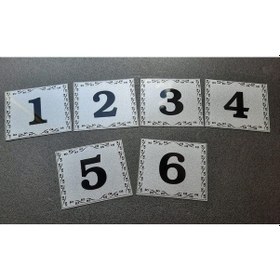 Resim Kapı Numarası 5.5x6.5 Cm Kendinden Yapışkanlı No:1 den 6’YA 