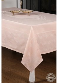 Resim Aslı Lüx Jakar Polycotton Kumaş Pudra Masa Örtüsü 160x320 Cm - 1053 Çok Renkli 