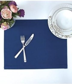 Resim Tropik Home Amerikan Servis Pamuklu Mavi Renkli Masa Ve Salon Sunum Supla 35x45 