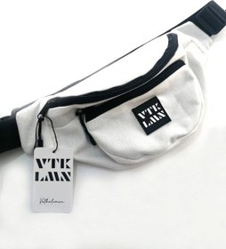 Resim Vatkalimon Unisex Beyaz Renkli Omuz ve Bel Çantası 