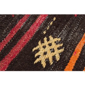 Resim Renkli Çiçekli El Dokuma Kilim Paspas 