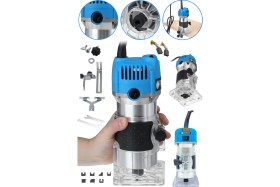 Resim Detroit Usa Powertools Itl-01 6 Kademe Devir Ayarlı Formika Traşlama Freze Makinesi 6 Mm-Mavi 