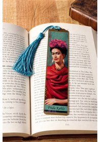 Resim Sanatsal Tablo Temalı Metal Kitap Ayracı Frida Kahlo 
