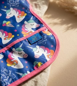 Resim DYZSTAR UniMagic Unicorn Desenli Sıvı Geçirmez Cepli Bebek Mama Önlüğü - BLW Uyumlu Leke Tutmaz Aktiviteli B 