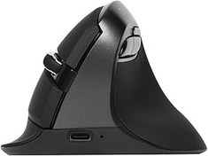 Resim DELUX Dikey Fare Kablosuz Ergonomik Fare BT 4.0 ve 2.4G Kablosuz Çift Modlu Dahili Şarj Edilebilir Pil Sessiz Tasarım 6 Düğme ve 4 DPI Düzeyleri Optik PC Fare RGB Işıklı (Mini) 