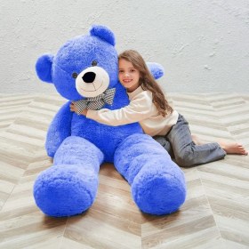 Resim Sole Papyonlu Sevimli Peluş Ayı 130 cm Ayıcık 