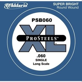 Resim D'addario Psb060 Bas Gitar Tek Tel. Re . Pro Steels. 0.060 Gauge 