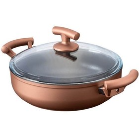 Resim Nehir Titanyum Basık Tencere 28 CM. Gold Nehir 29437 