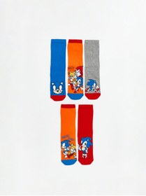 Resim LC Waikiki Shining Store'dan Işıltılı Seçimler Sonic Baskılı Erkek Çocuk Soket Çorap 5'li 