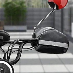 Resim Motosiklet Gidon Muffs, Gidon Güneş Muffs Binme Eldiveni - Oxford Kumaş Koruyucu Eldiven ATV Muffs, Motosiklet için Güneşlik Gidon Kapakları, Scooter 