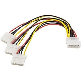Resim Power Çoklayıcı Kasa Içi 4 Pin Molex 1 Erkek 3 Dişi Kablo 