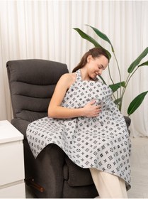 Resim Atölye Eda Exclusive %100 Pamuklu Oeko-tex Sertifikalı Balenli Ayarlanabilir Yaka Aparatlı Emzirme Önlüğü 80x100cm 