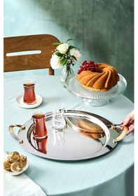 Resim Karaca Serra Yuvarlak Çelik Tepsi 41 Cm 