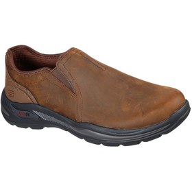 Resim Skechers 204182WW-CDB Arch fit Motley Arogo Erkek Kahverengi Deri Makosen Sneaker Ayakkabı 