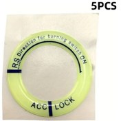 Resim Dashanshop 5 Adet Parlayan Motosiklet Anahtarlık Çıkartması, Evrensel, Kolay Kurulum, Güçlü Yapışkan 