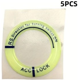 Resim Dashanshop 5 Adet Parlayan Motosiklet Anahtarlık Çıkartması, Evrensel, Kolay Kurulum, Güçlü Yapışkan 