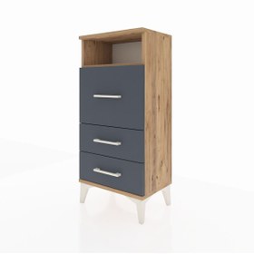 Resim Arges Komodin Tek Raflı 3 Çekmeceli 44x30x96 - Aytaşı / Aytaşı 
