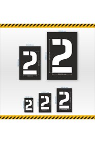 Resim isgtabelam 16x25 Cm/kompozit/ Iki (2) Rakamı Boyama Şablonu 