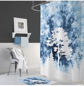 Resim Zethome Tropik Tree Banyo Duş Perdesi Tek Kanat 1X180X200 Çok Renkli 