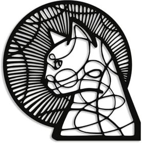 Resim NR Dizayn (421) Kedi Dekoratif Metal Duvar Tablosu 57 X 43 