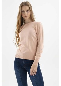 Resim Fashion Friends Kadın Bisiklet Yaka Kazak 23k0245k1 Pudra 