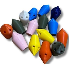 Resim Çavuş Oku 3 Adet Islıklı Ok Ucu Temren Çok Renkli 