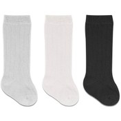 Resim Bistyle 3'lü Dizaltı Bebek Çorabı 3012 Gri 