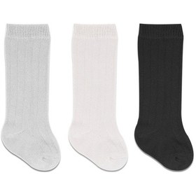 Resim Bistyle 3'lü Dizaltı Bebek Çorabı 3012 Gri 