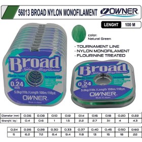 Resim Owner 56013 Broad 100m Natural Clear Misina 10 Adetli 0,18 